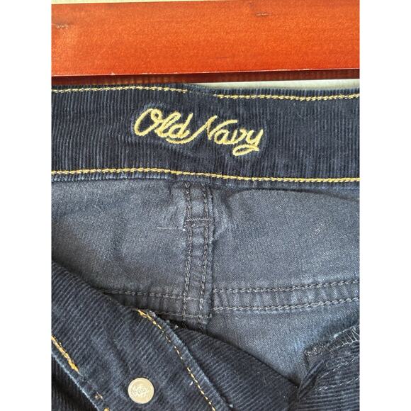 Old‎ Navy Women's Corduroy Pants Navy Blue Straight Leg Size 10 Regular Low Rise - Picture 3 of 10